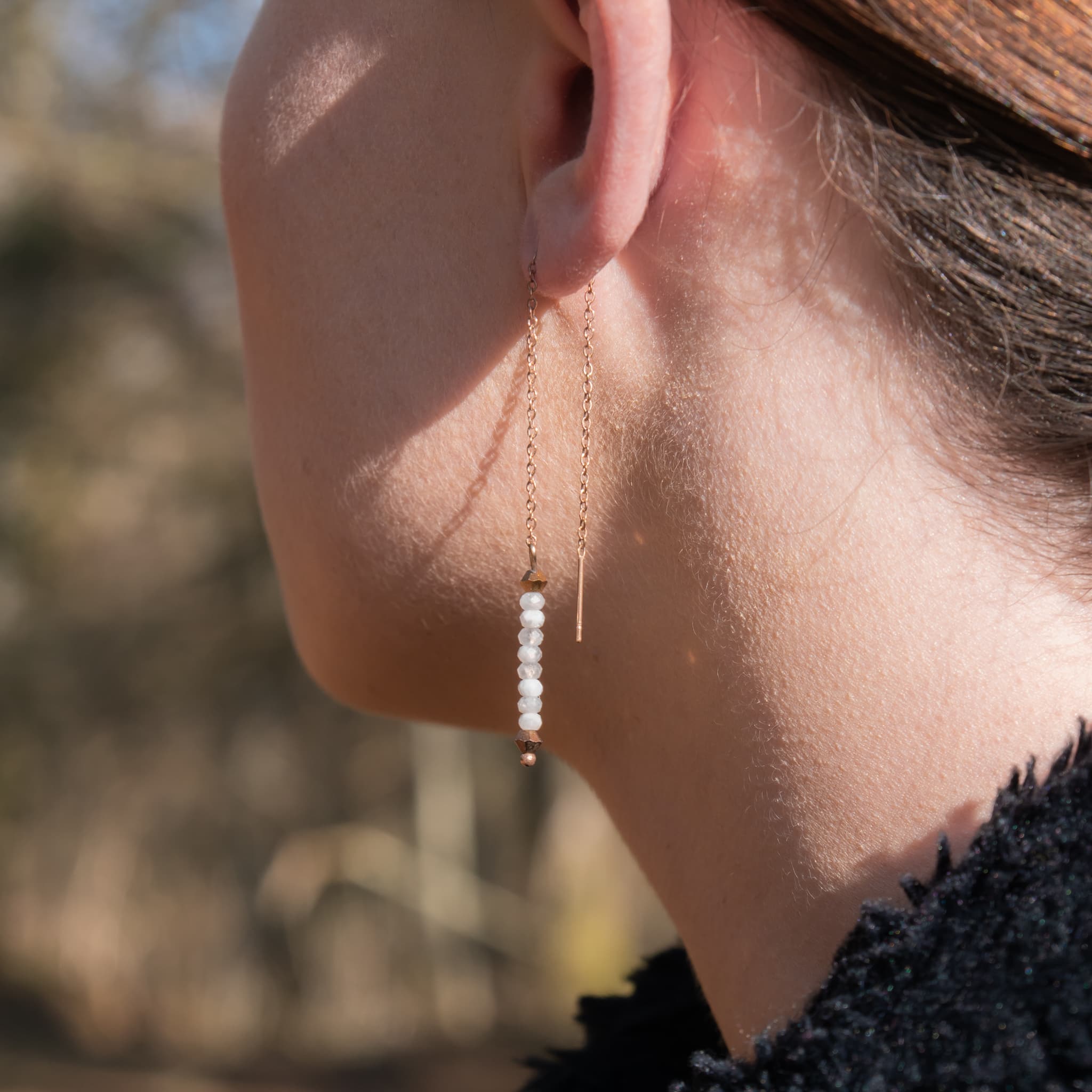 Boucles d'oreilles LUMIA en pierres de Lune - SLOYA